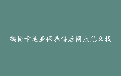 鹤岗卡地亚保养售后网点怎么找