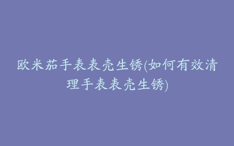 欧米茄手表表壳生锈(如何有效清理手表表壳生锈)