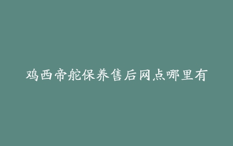 鸡西帝舵保养售后网点哪里有