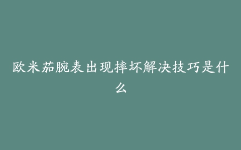 欧米茄腕表出现摔坏解决技巧是什么