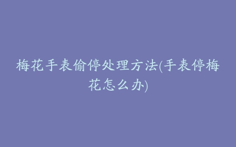 梅花手表偷停处理方法(手表停梅花怎么办)