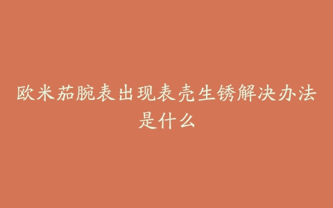 欧米茄腕表出现表壳生锈解决办法是什么