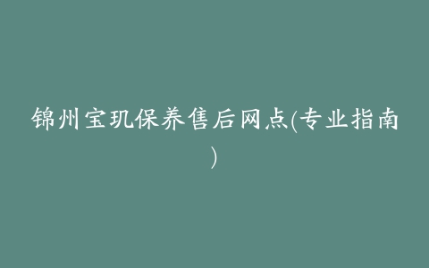 锦州宝玑保养售后网点(专业指南)