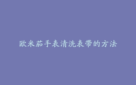 欧米茄手表清洗表带的方法