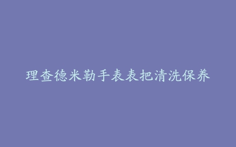 理查德米勒手表表把清洗保养