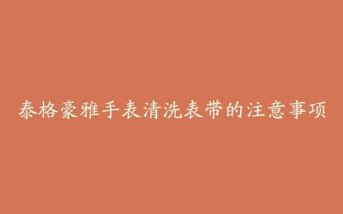 泰格豪雅手表清洗表带的注意事项