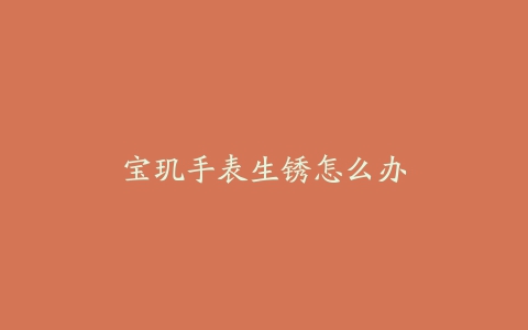 宝玑手表生锈怎么办