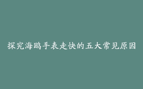 探究海鸥手表走快的五大常见原因