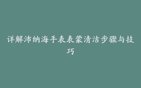 详解沛纳海手表表蒙清洁步骤与技巧