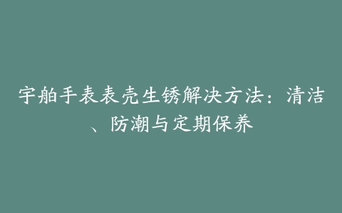 宇舶手表表壳生锈解决方法：清洁、防潮与定期保养