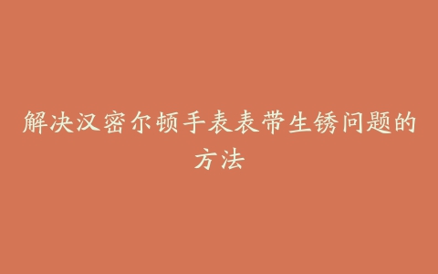 解决汉密尔顿手表表带生锈问题的方法