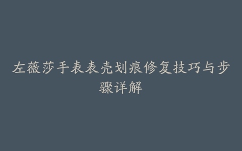 左薇莎手表表壳划痕修复技巧与步骤详解