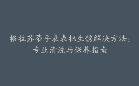 格拉苏蒂手表表把生锈解决方法：专业清洗与保养指南