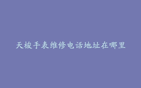 天梭手表维修电话地址在哪里