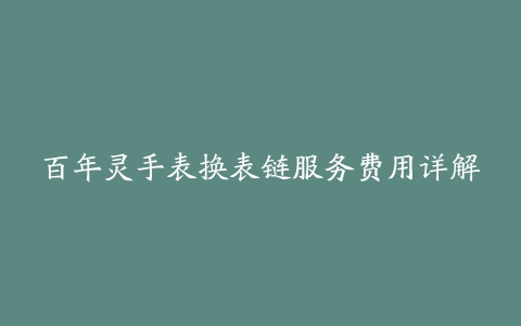 百年灵手表换表链服务费用详解