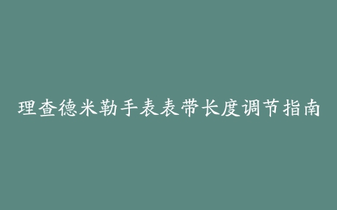 理查德米勒手表表带长度调节指南